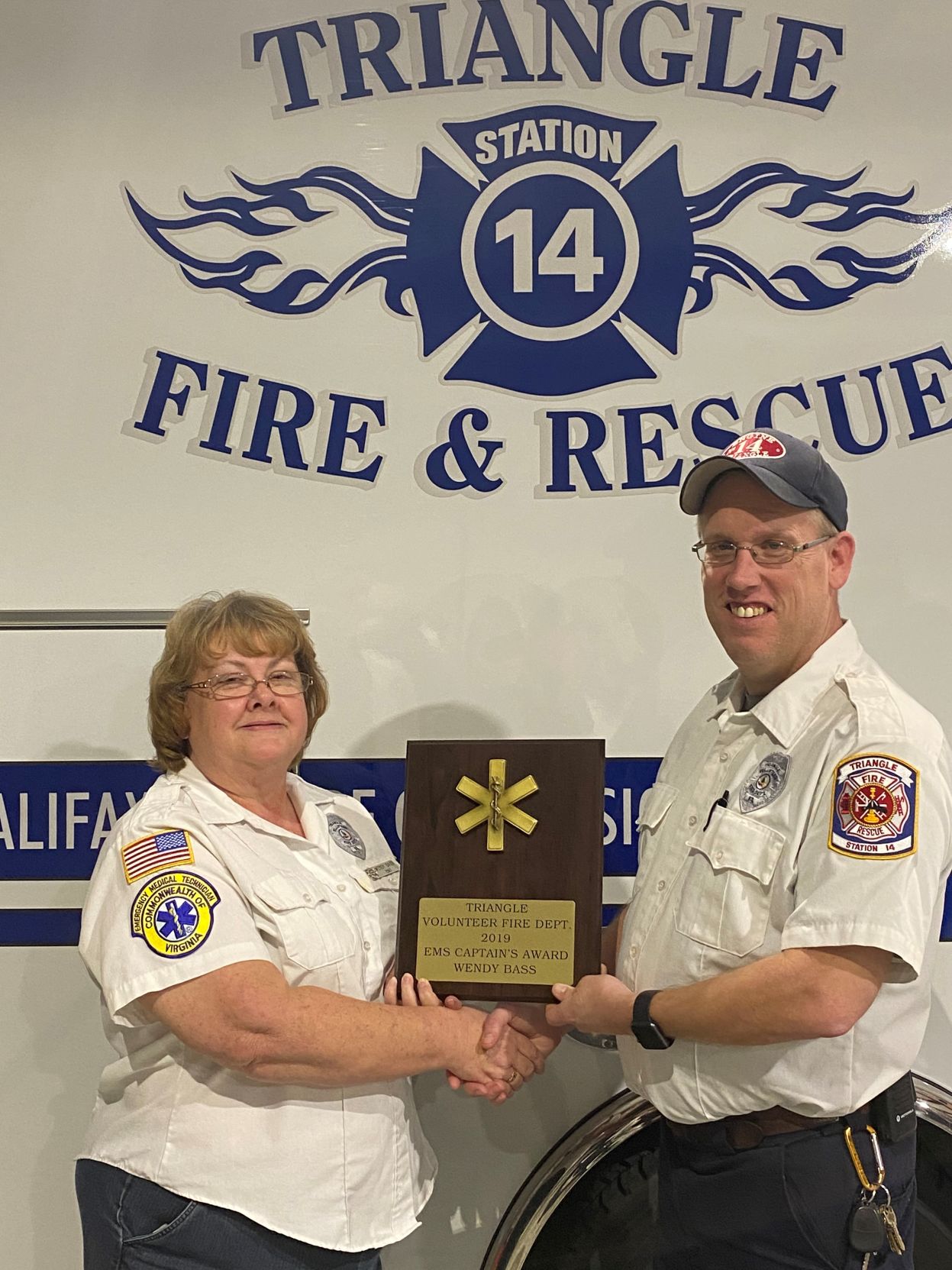 TVFD EMS award 2020 Wendy